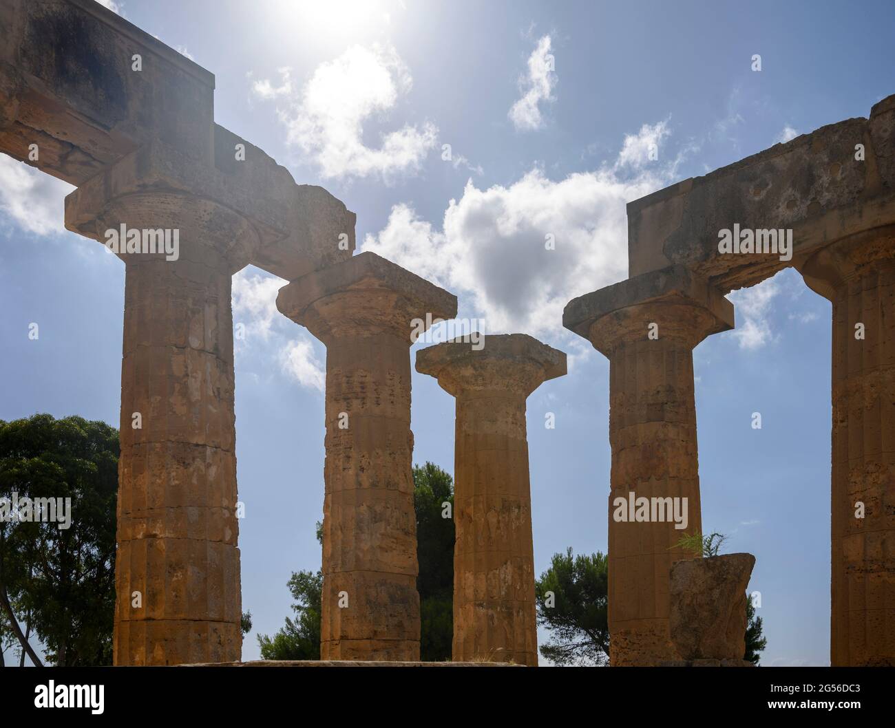 Antico tempio greco in Sicilia, Italia. Foto Stock