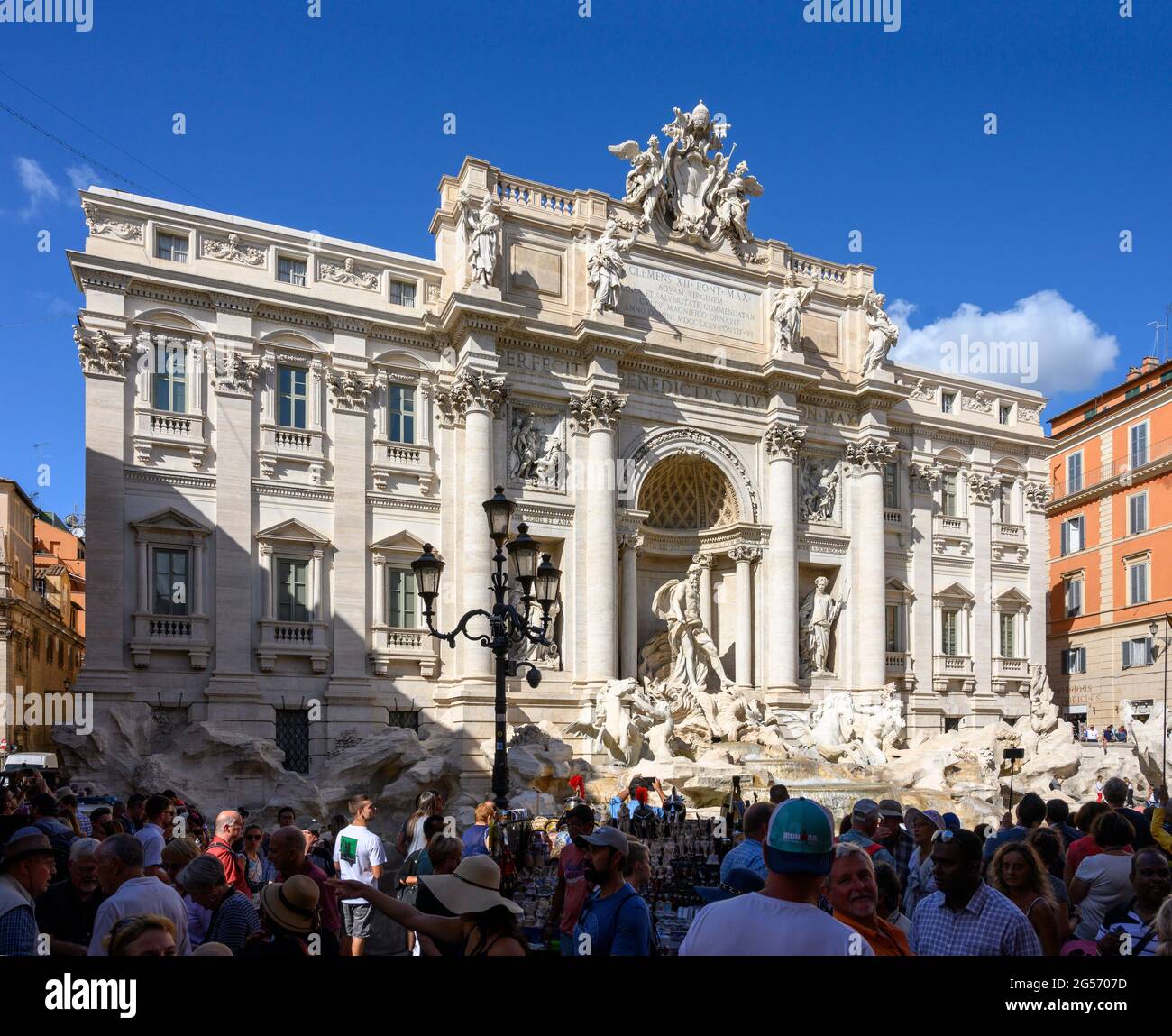 ROMA, ITALIA - 1 OTTOBRE 2019: Veduta della Fontana di Trevi a Roma. Foto Stock