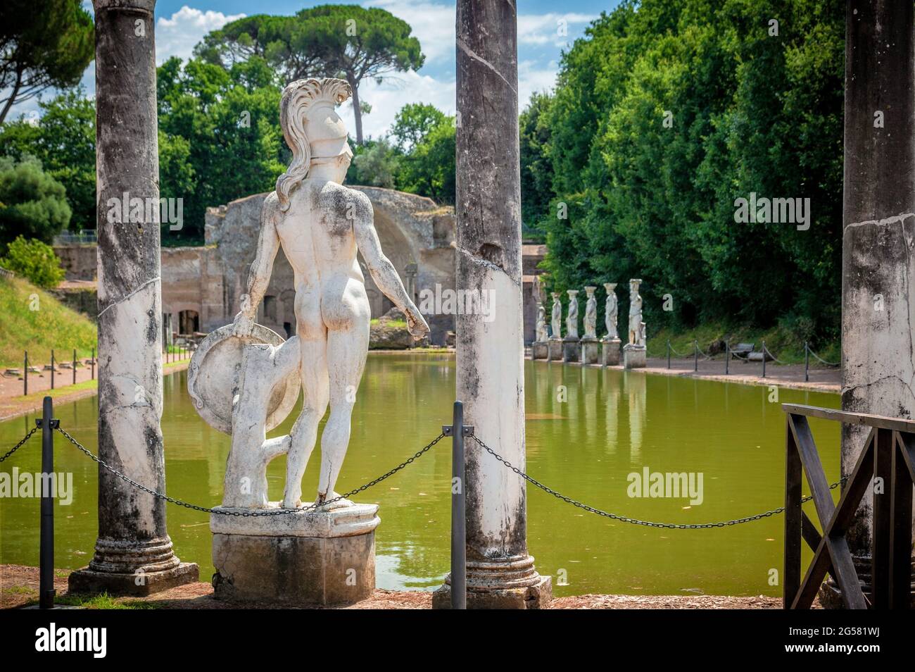 Villa Adriana a Tivoli con baldacchino Foto Stock