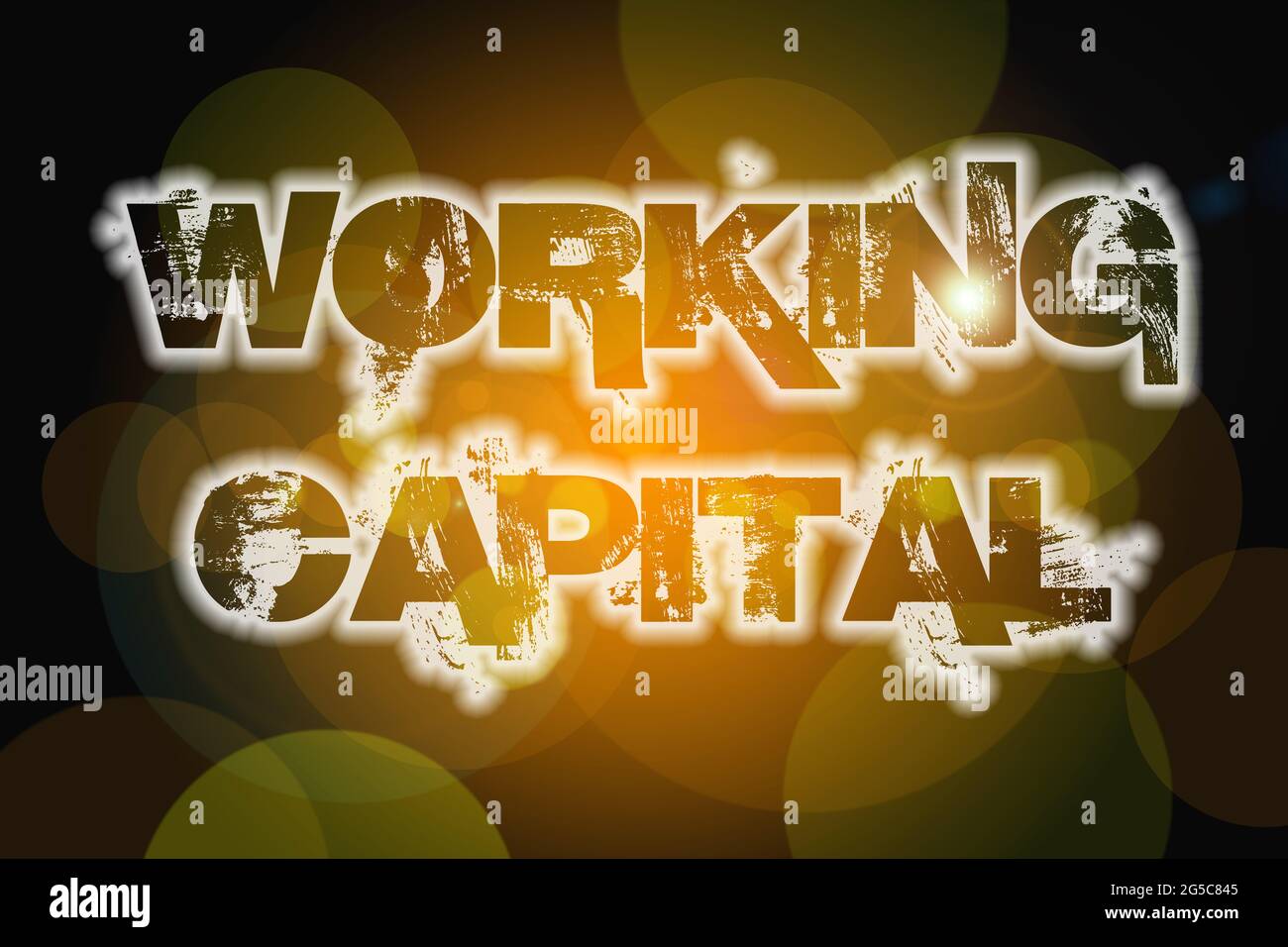 Testo del concetto di capitale di lavoro Foto Stock