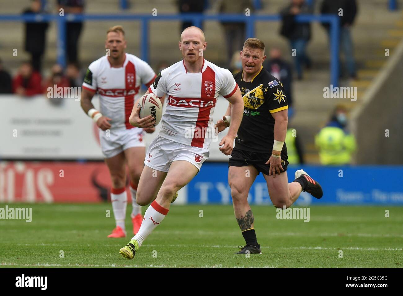 Liam Farrell d'Inghilterra in azione durante il gioco Foto Stock