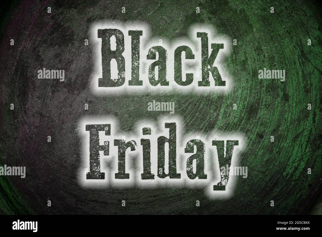 Testo concettuale del Black Friday sullo sfondo Foto Stock