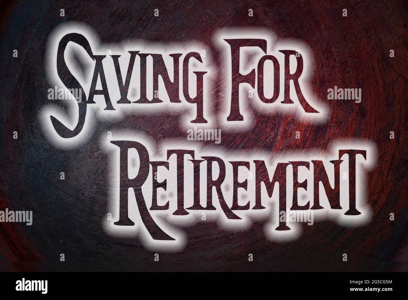 Salvataggio in background del testo del concetto di pensionamento Foto Stock