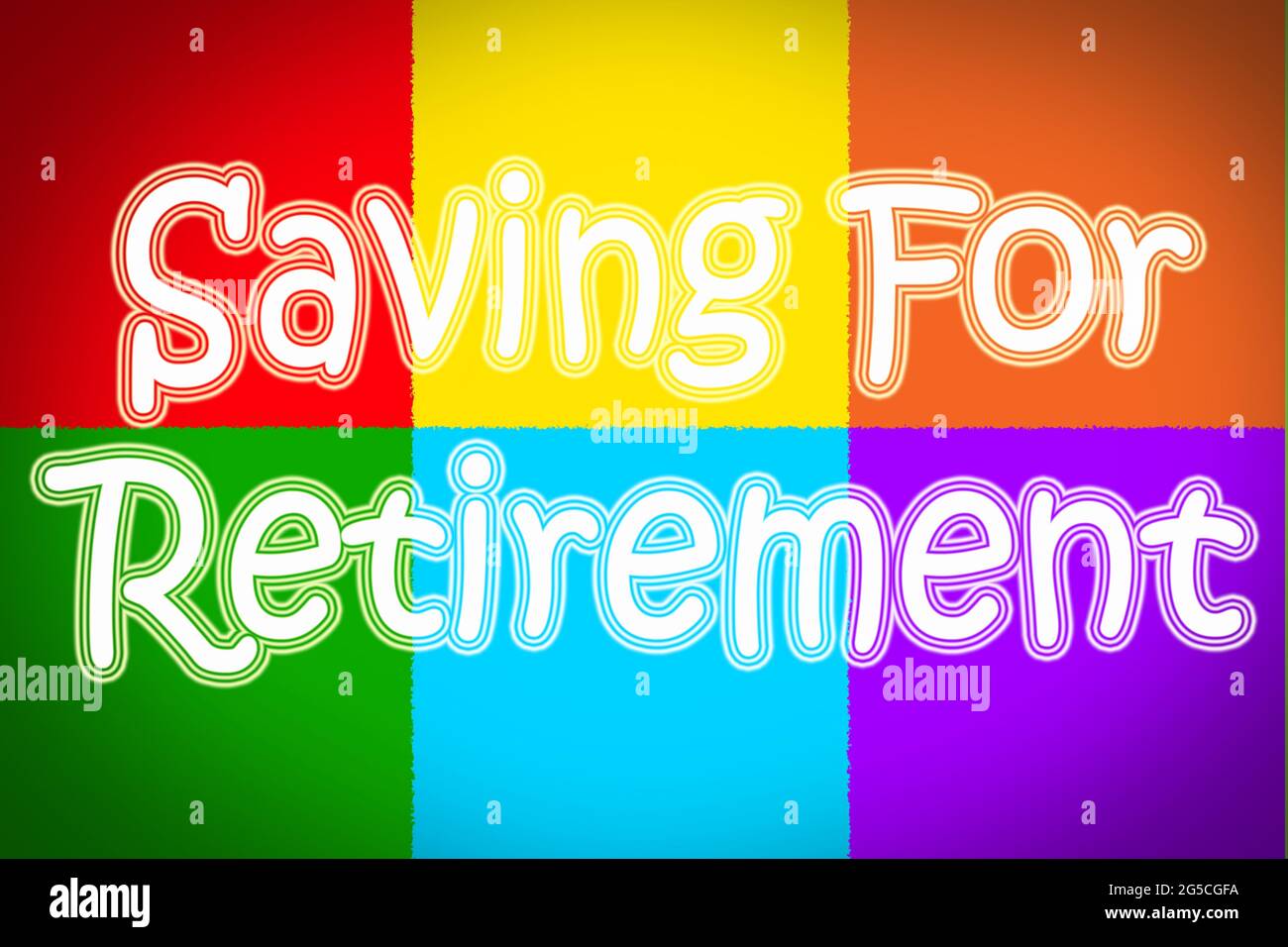 Salvataggio del testo del concetto di pensionamento Foto Stock