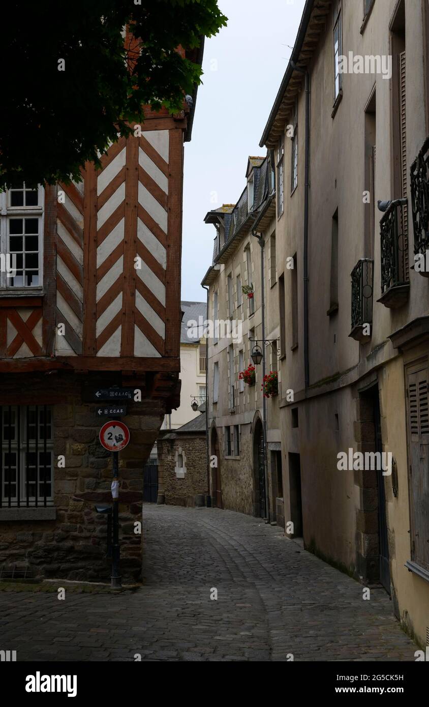 Via di Rennes, Bretagna, Francia. Foto Stock