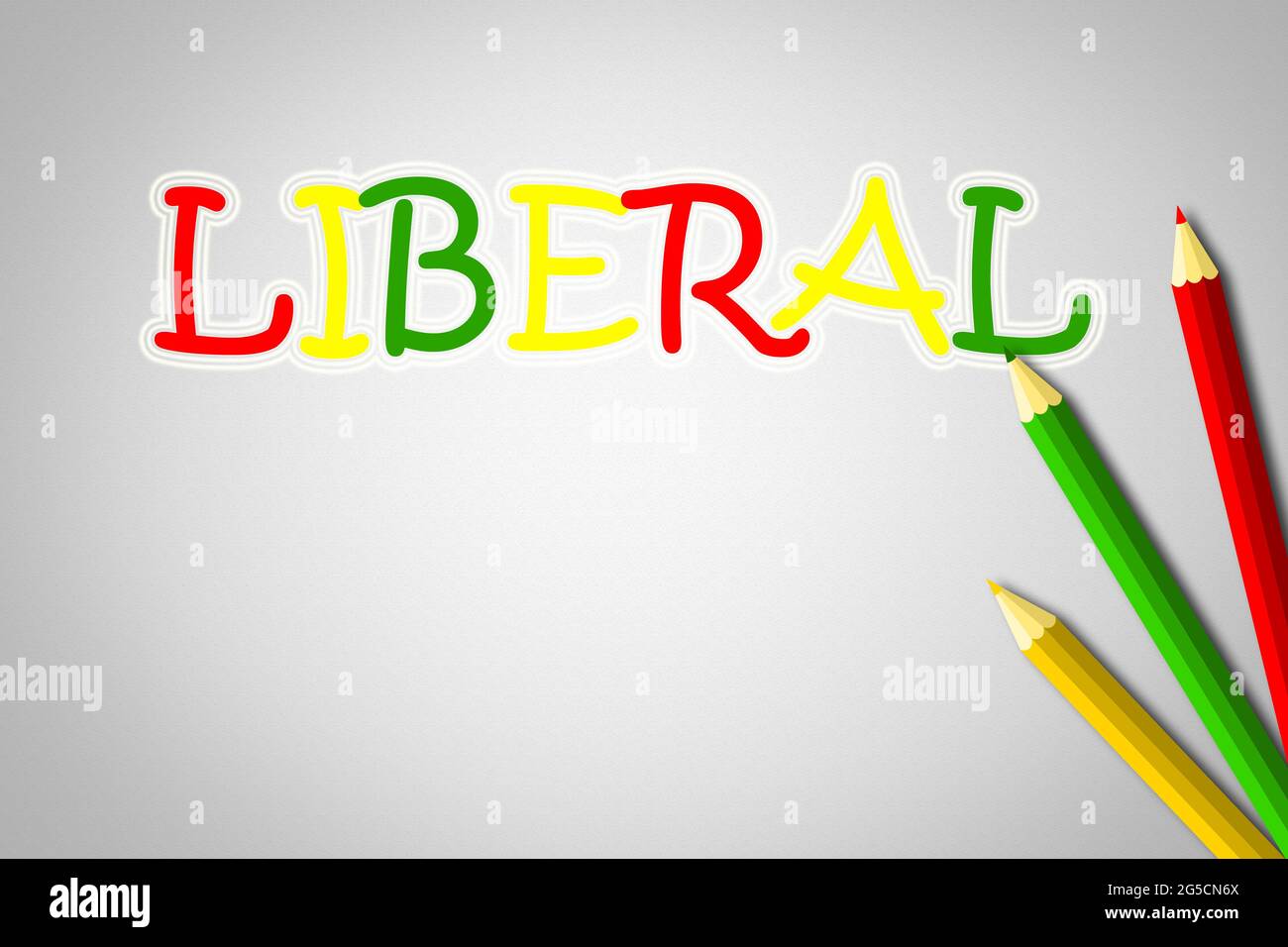 Testo liberale sullo sfondo Foto Stock