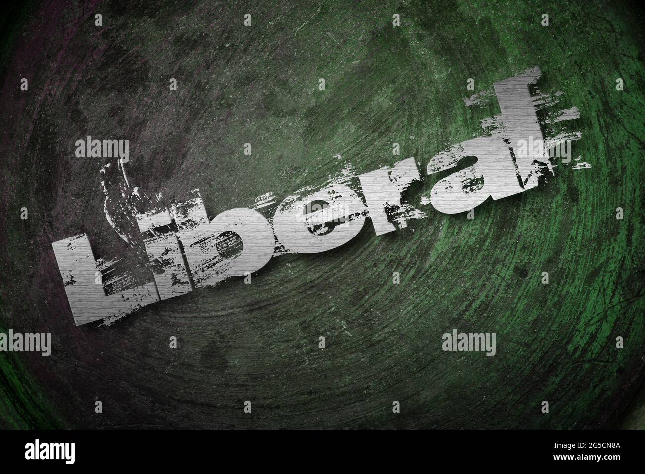 Testo liberale sullo sfondo Foto Stock