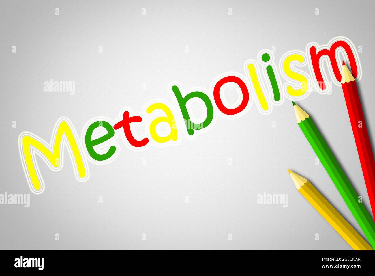 Testo del metabolismo sullo sfondo Foto Stock