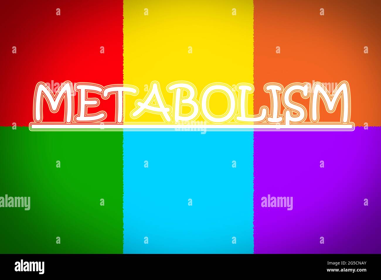 Testo del metabolismo sullo sfondo Foto Stock