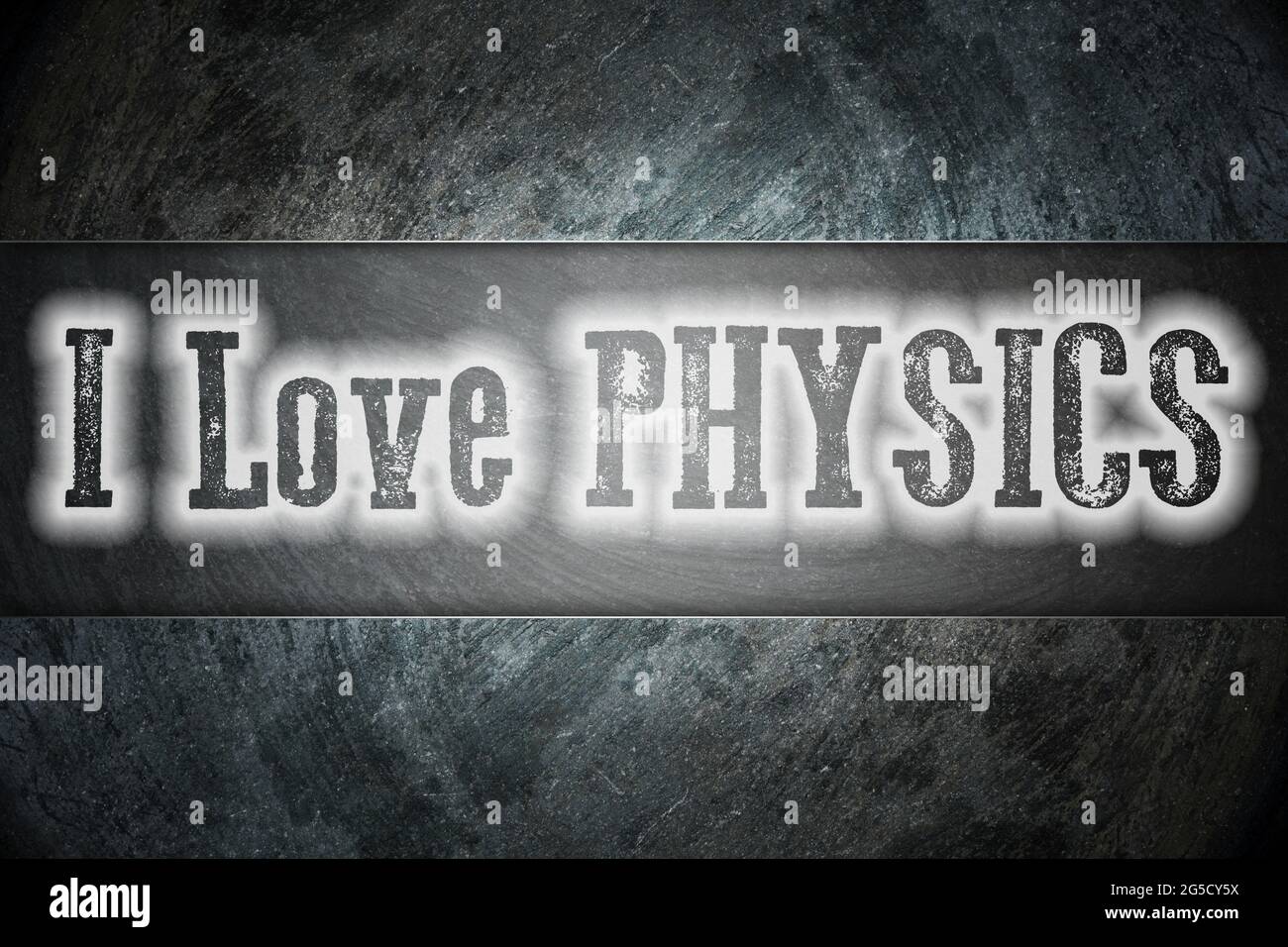I Love Physics Concept text on background Foto Stock