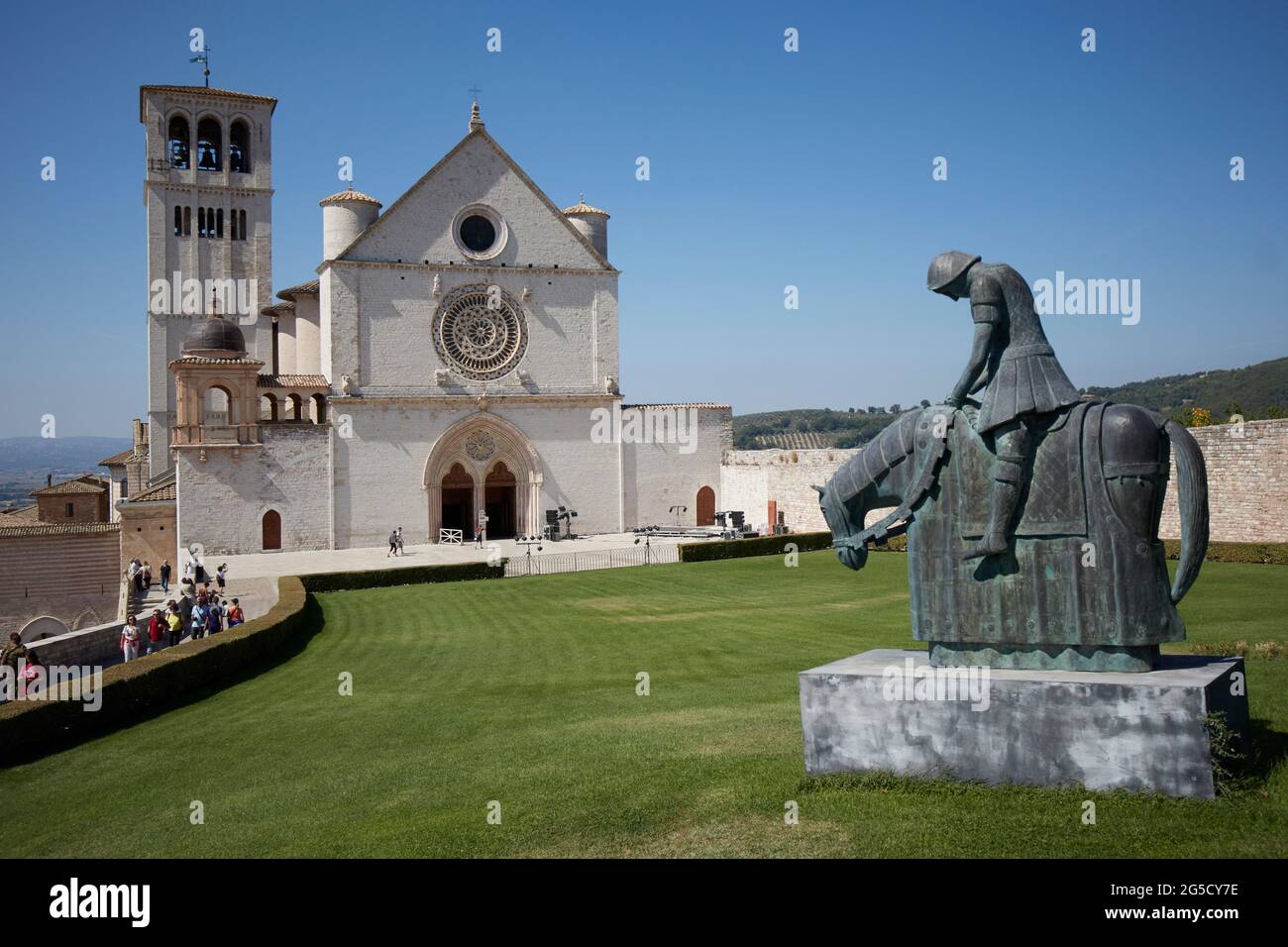 La basilica ASSISI UMBRIA PERUGIA ITALIA Foto Stock