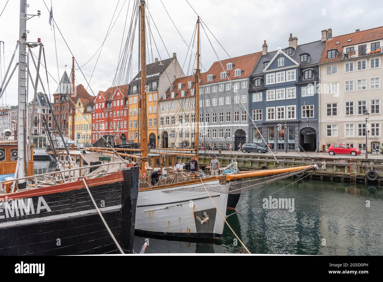 Nyhavn, Copenhagen, Danimarca Foto Stock