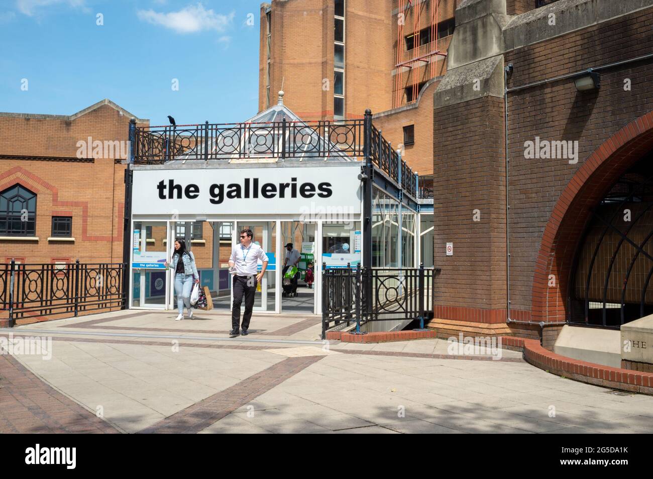 Ingresso al centro commerciale Galleries, Bristol, Regno Unito 2021 Foto Stock