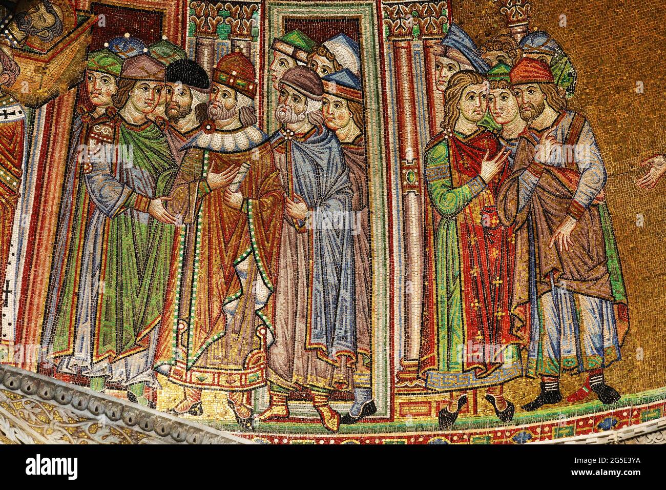 Antico mosaico della Cattedrale di San Marco a Venezia Foto Stock