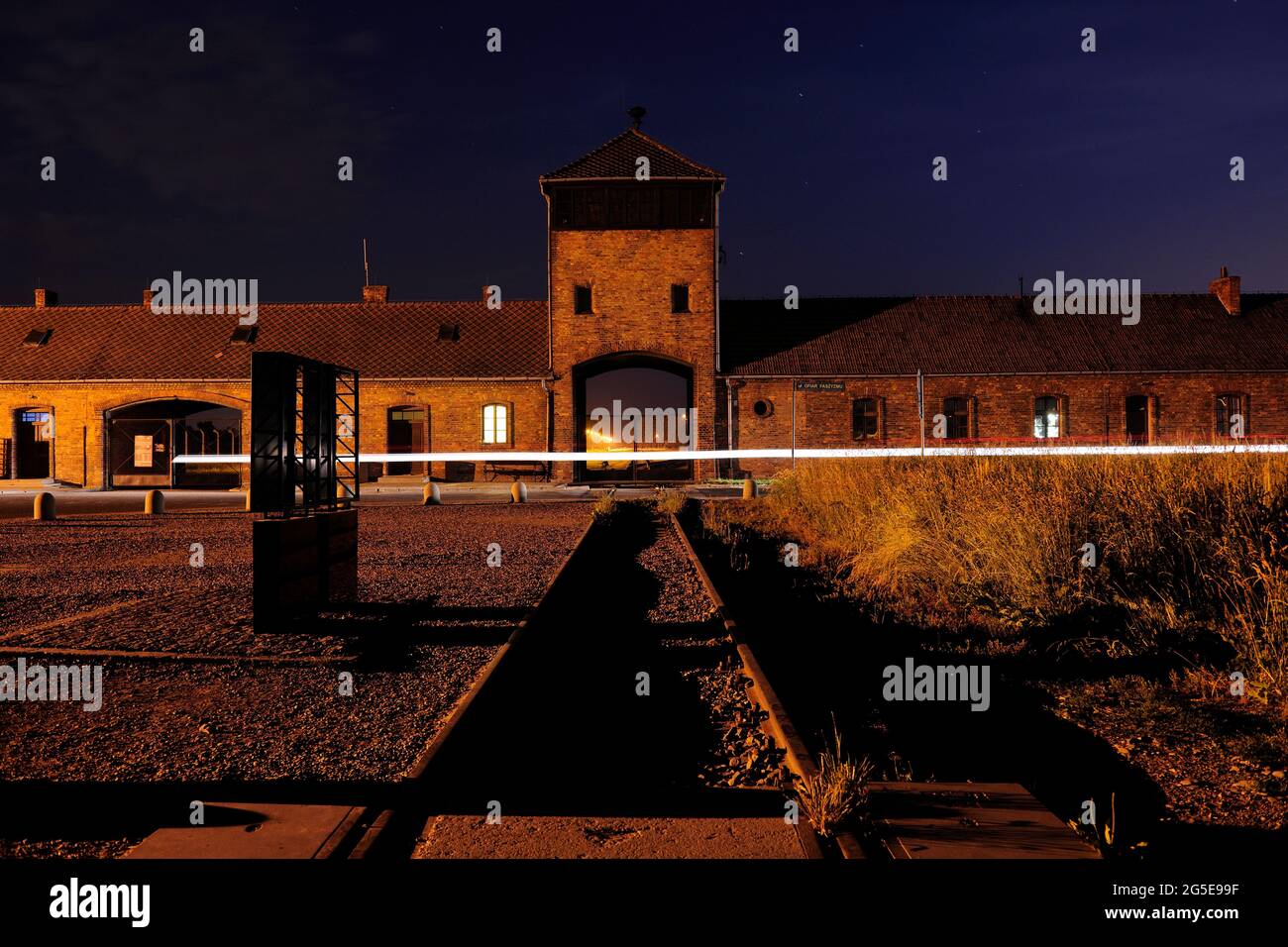 Auschwitz II – Birkenau Brzezinka, campo di sterminio tedesco, campo di concentramento, polonia, campo di concentramento, Sterminio di massa tedesco, Oświecim, gas Foto Stock