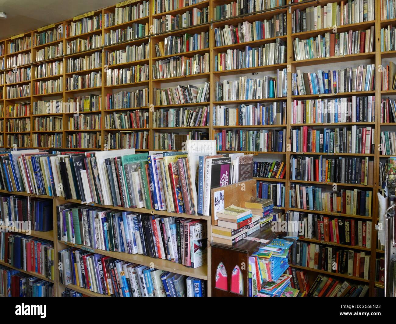 interno di una libreria d'epoca Foto Stock