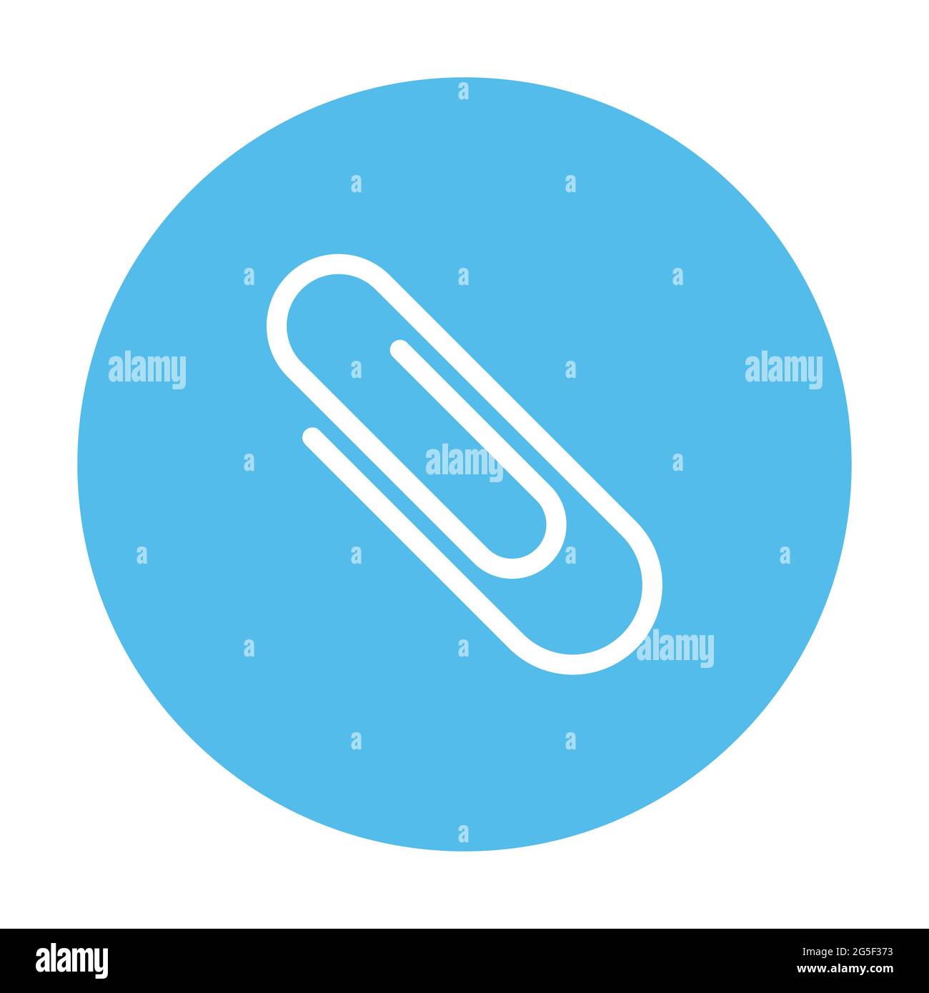 vettore di icone di allegati a clip di carta per il design grafico, logo, sito web, social media, app mobile, illustrazione dell'interfaccia utente Illustrazione Vettoriale