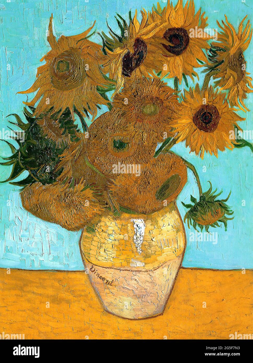Vincent Van Gogh - Still Life Vase con dodici girasoli C 1889 Foto Stock