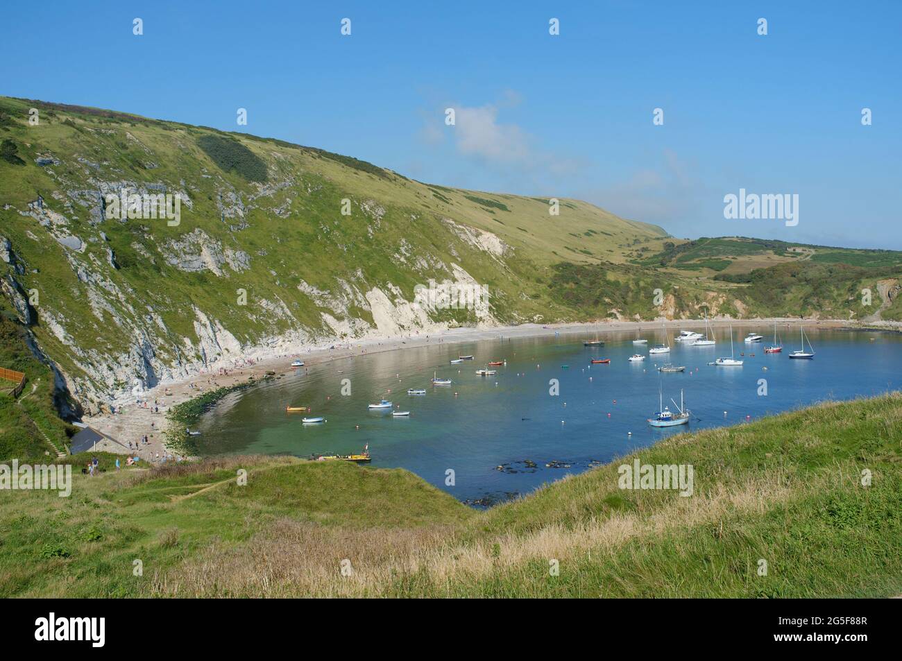 Lulworth Cove, Dorset, Regno Unito. 22 Jul 2012 Foto Stock