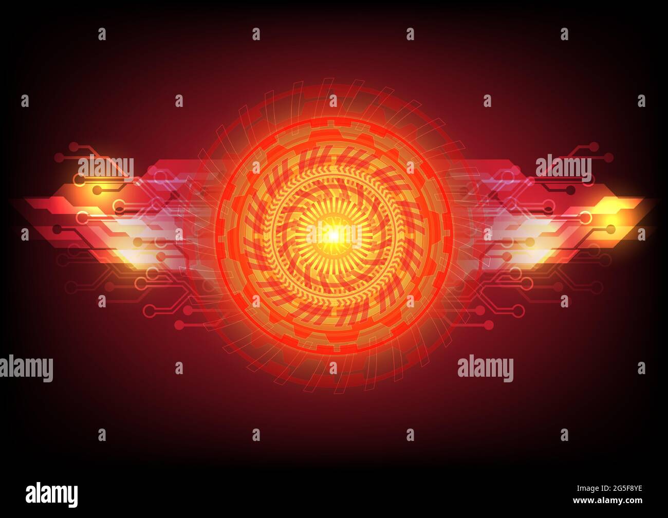 Interfaccia utente futuristica sci-Fi. Schermata Virtual Reality Technology Illustrazione Vettoriale