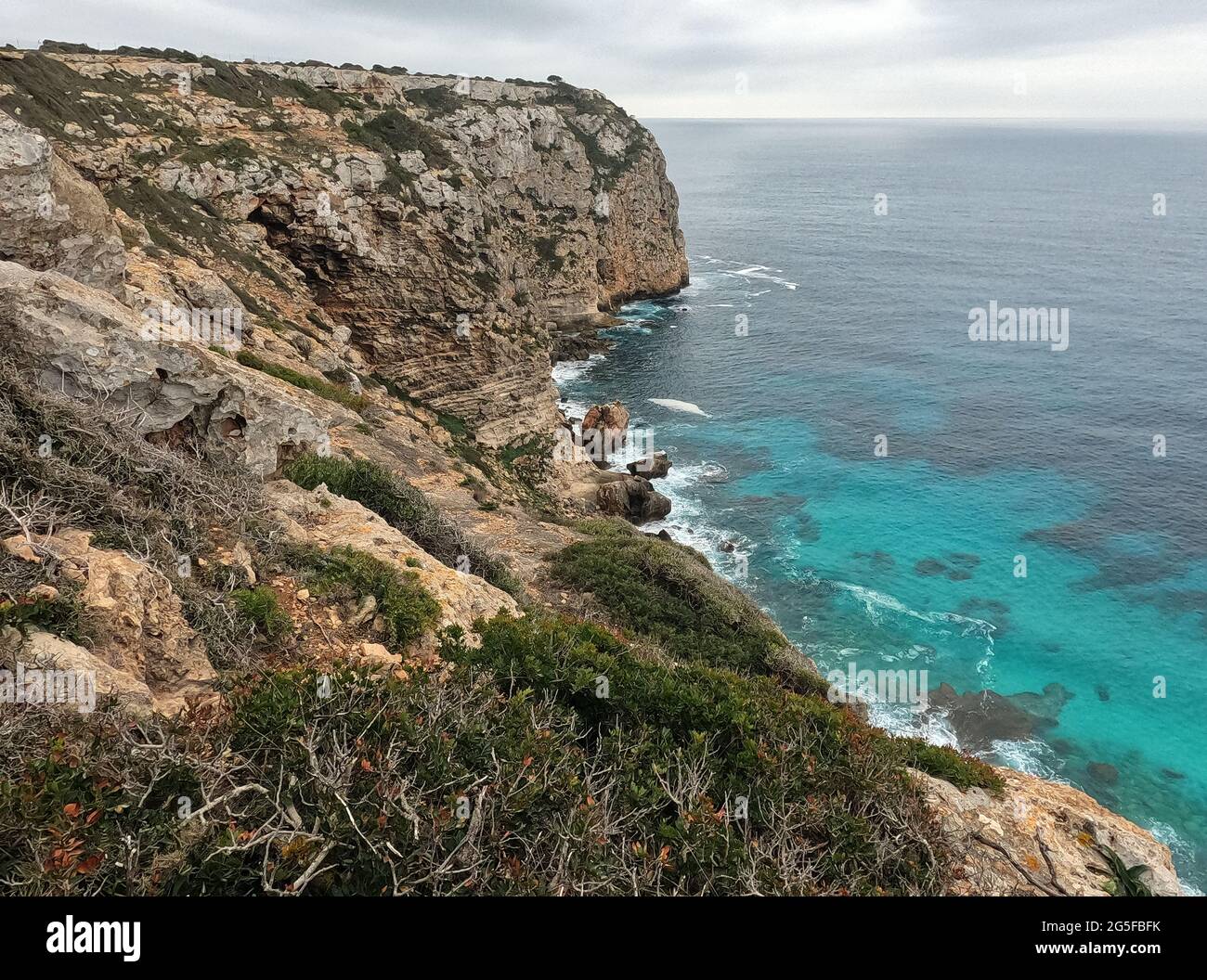 Cap Blanc, Maiorca, Isole Baleari Foto Stock