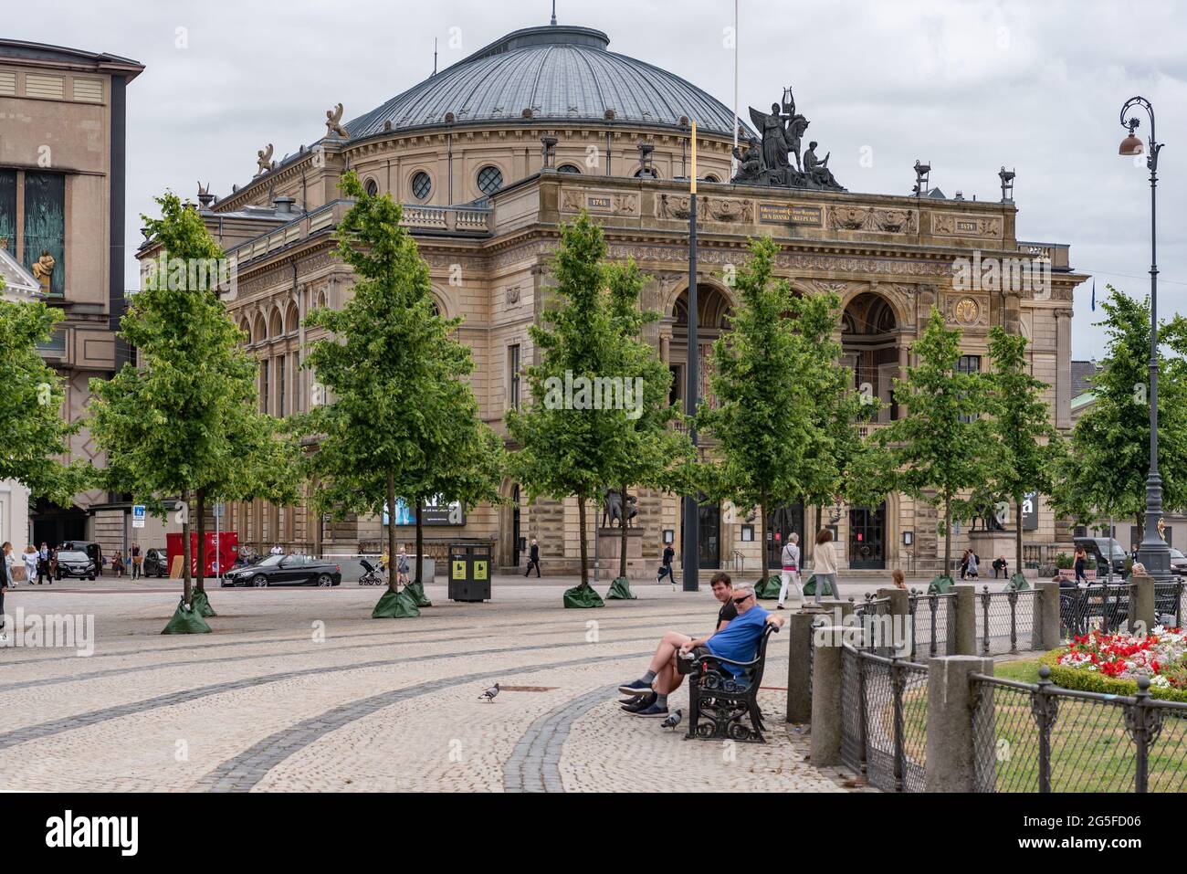 Kongens Nytorv, Det Kongelike Teater, Copenhagen, Danimarca Foto Stock