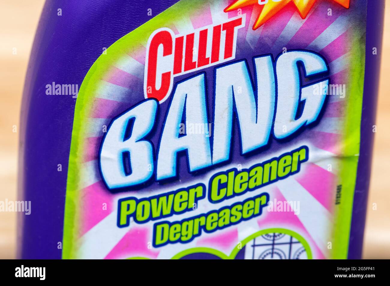 Flacone di detergente sgrassante Cillit Bang Power, prodotto detergente Foto Stock