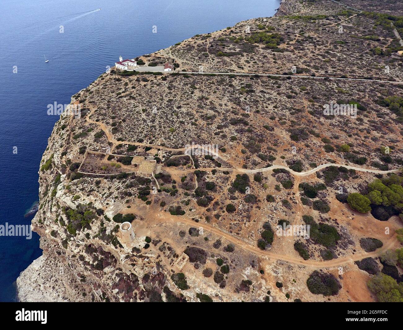 Cap Blanc Mallorca, Isole Baleari Foto Stock