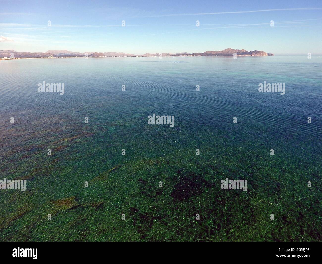 Baia di Alcudia, Maiorca, Isole Baleari Foto Stock