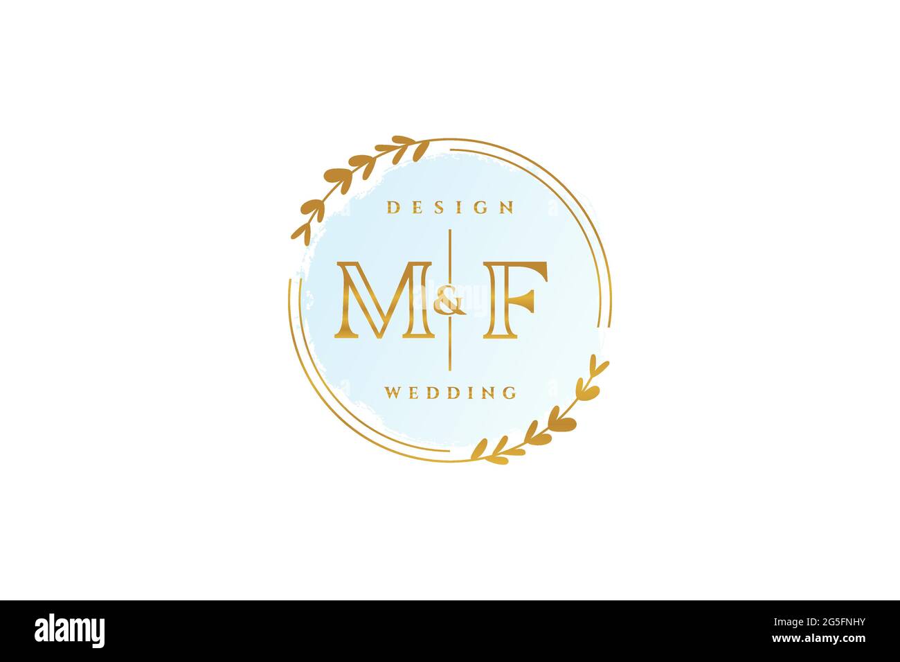 Monogramma di bellezza MF e logo dal design elegante Logo scritto a mano di firma iniziale, matrimonio, moda, floreale e botanico con modello creativo. Illustrazione Vettoriale