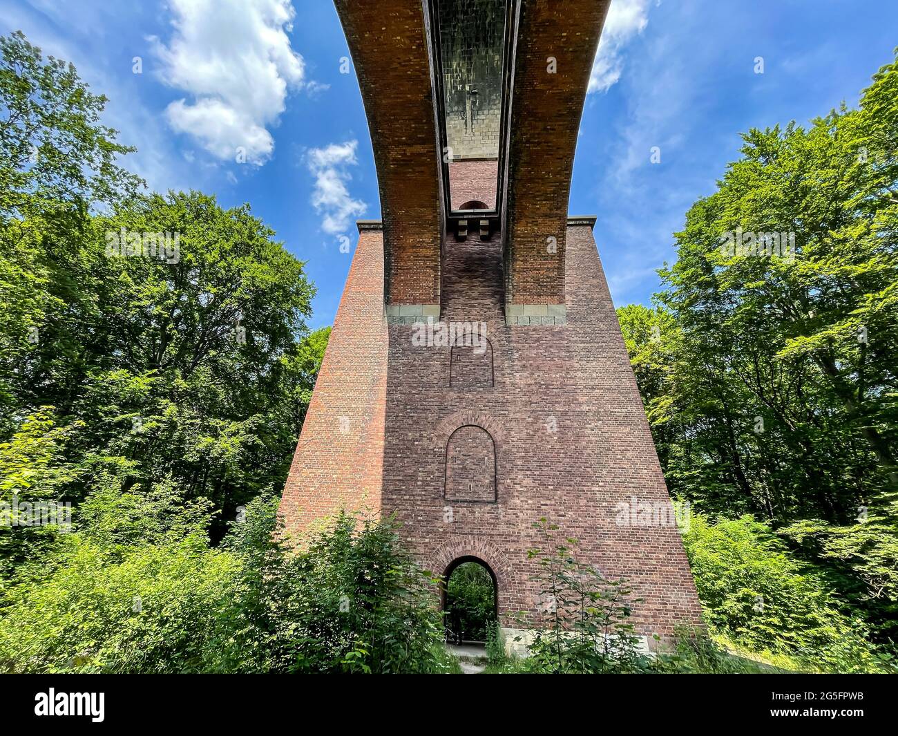 Struttura in mattoni Goeltzschtal ponte in Vogtland Foto Stock
