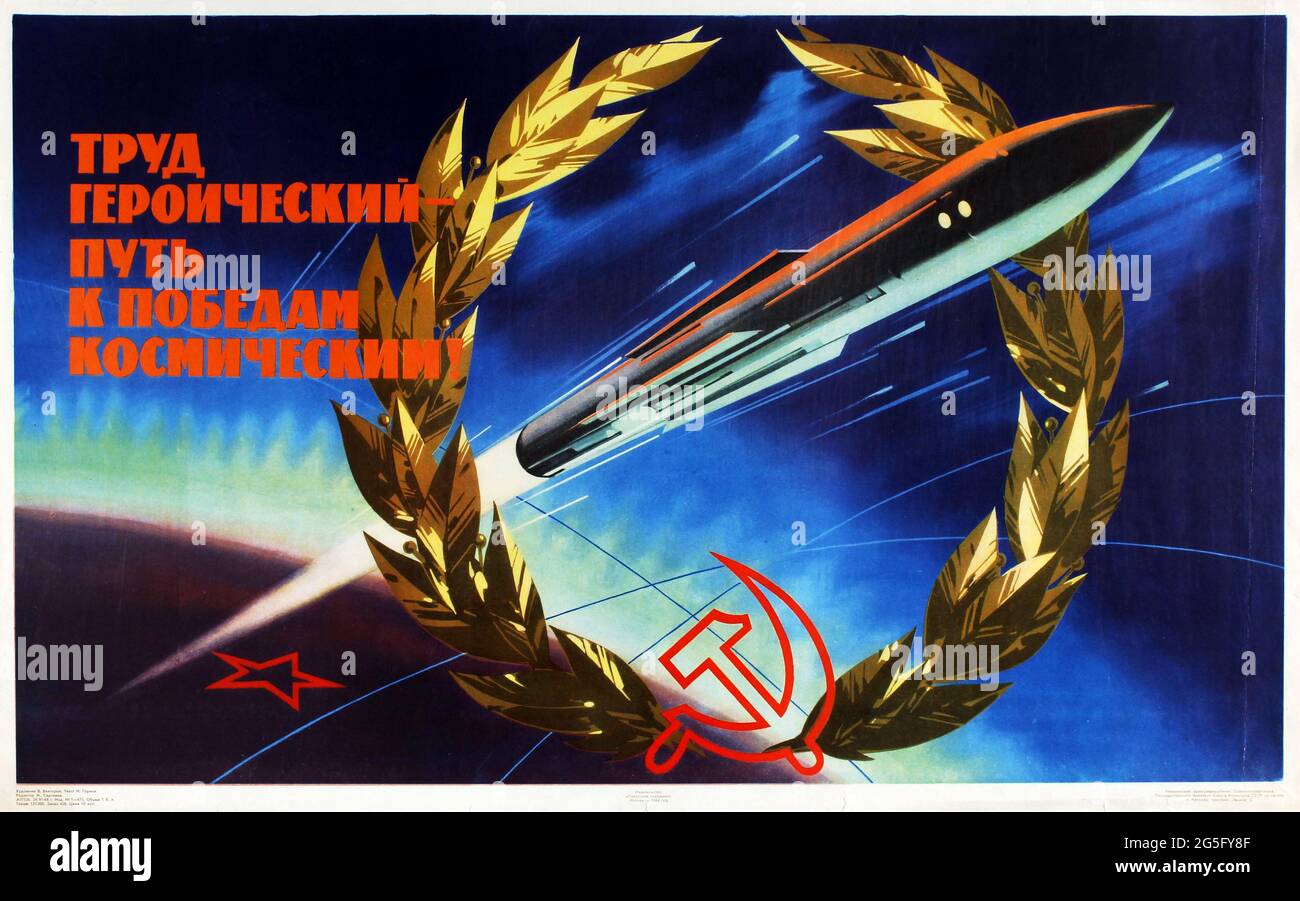 Ussr poster vintage di propaganda sovietica immagini e fotografie stock ...