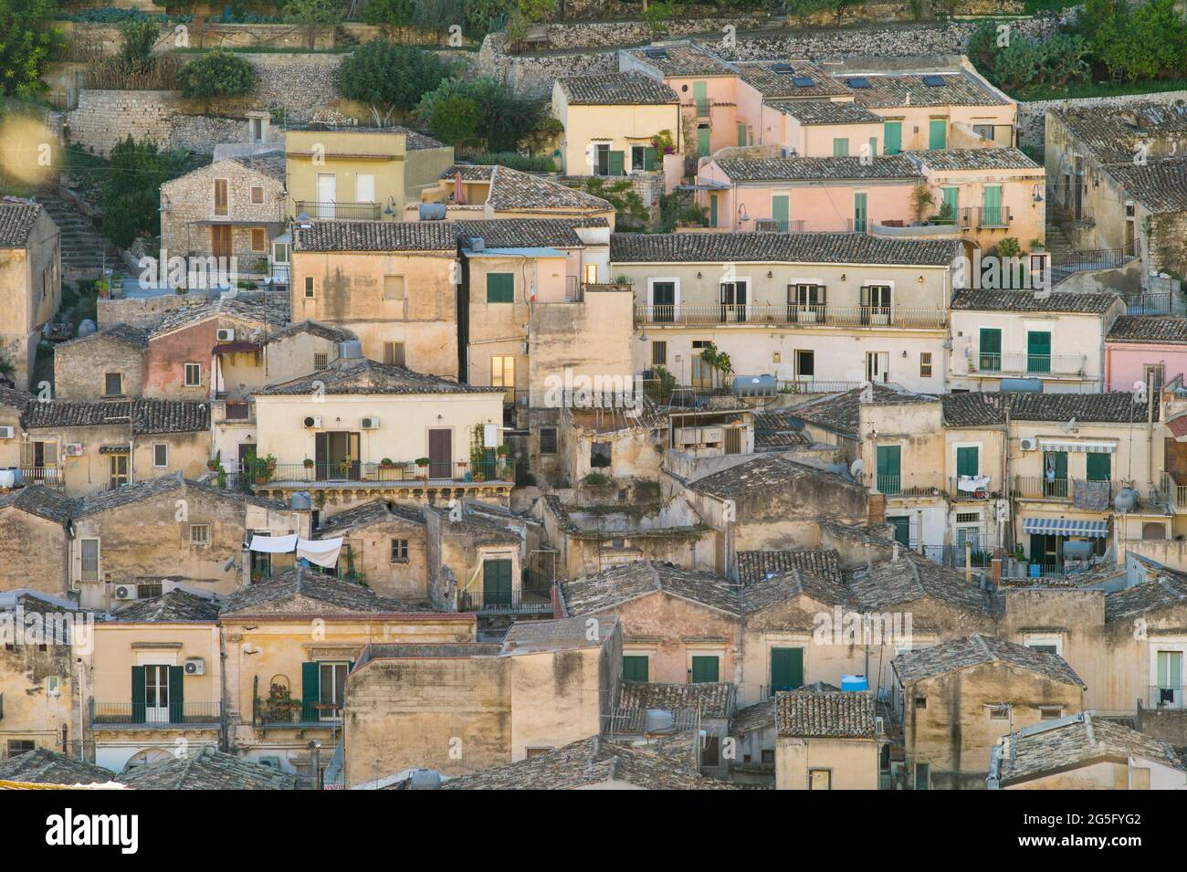 MODICA, SICILIA, ITALIA - 6 OTTOBRE 2018 : Vista di Modica. Foto Stock