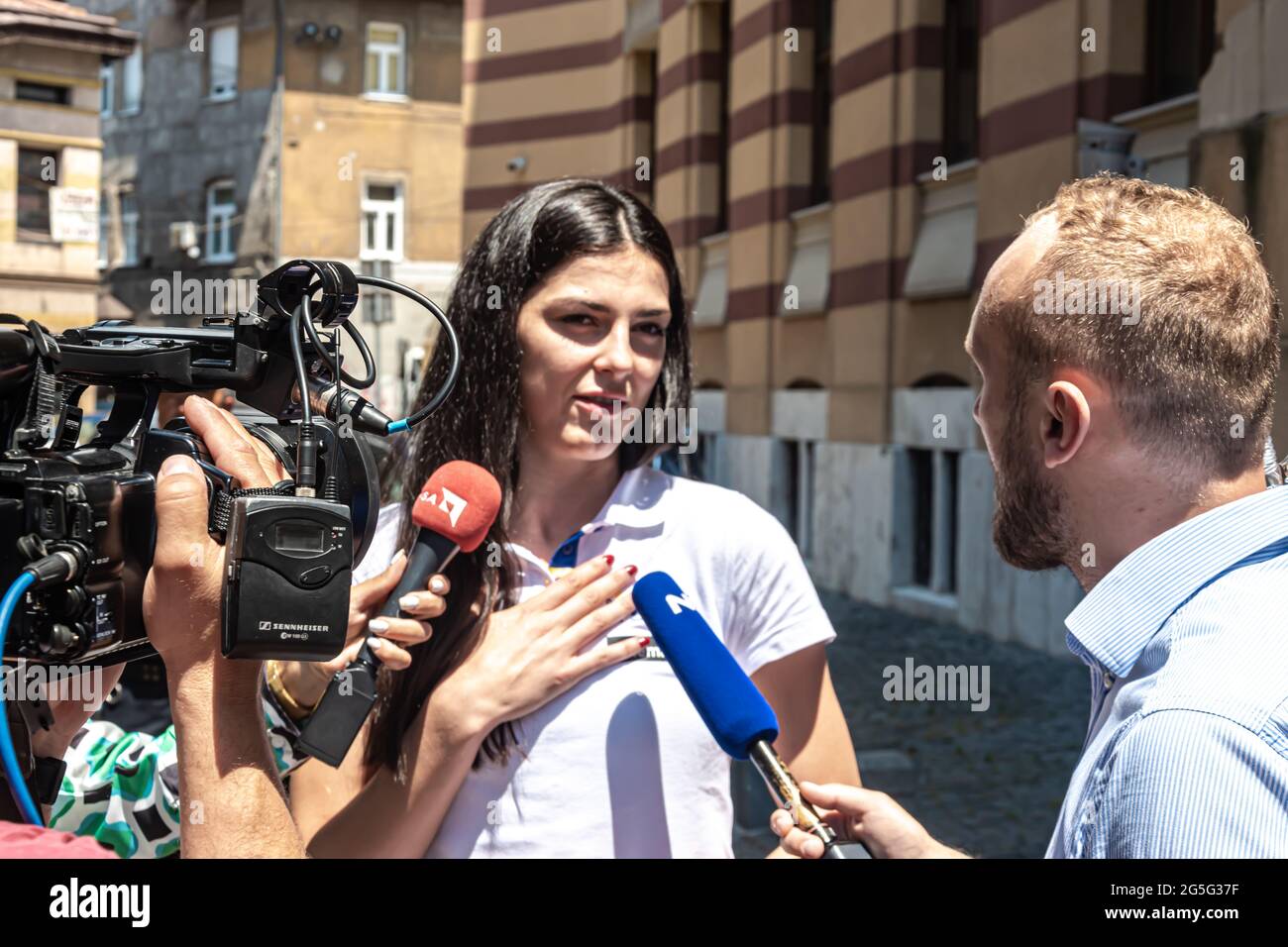 Marica Gajic una delle migliori giocatori di basket femminile BH Foto Stock