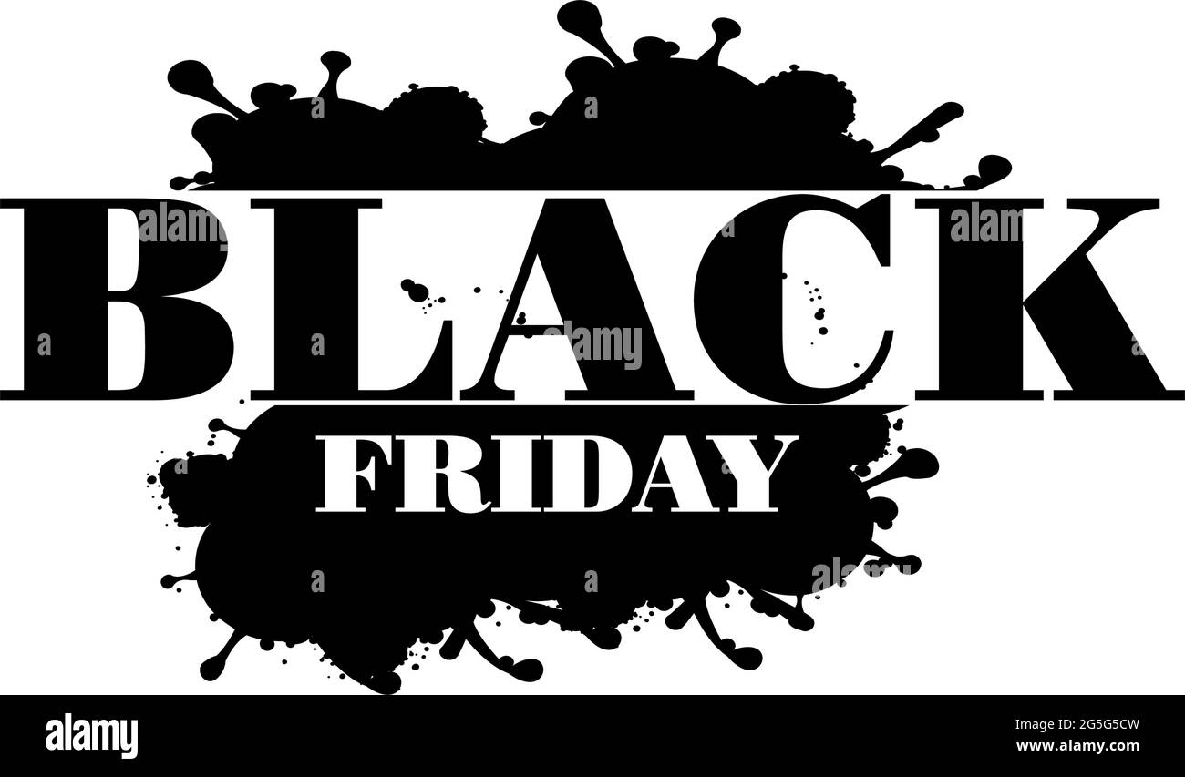 Offerta Black friday per i tuoi volantini, banner, adesivi e saluti stagionali Illustrazione Vettoriale