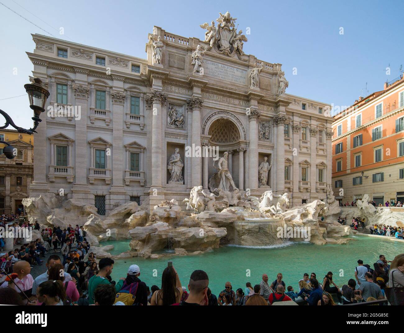 ROMA, ITALIA - APRILE 16 2018 : Fontana di Trevi. Foto Stock