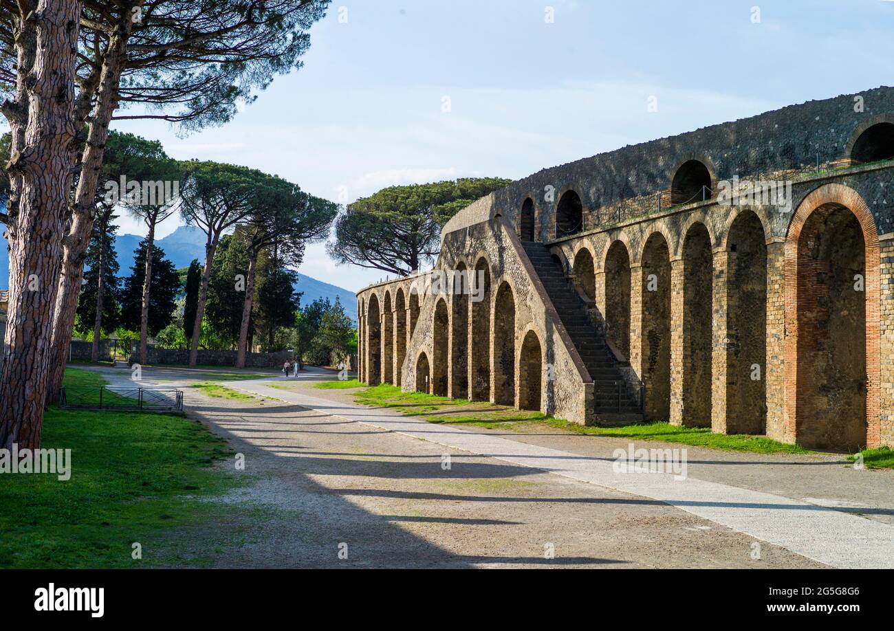POMPEI, ITALIA - APRILE 18 2018 : Pompei Antica. Foto Stock