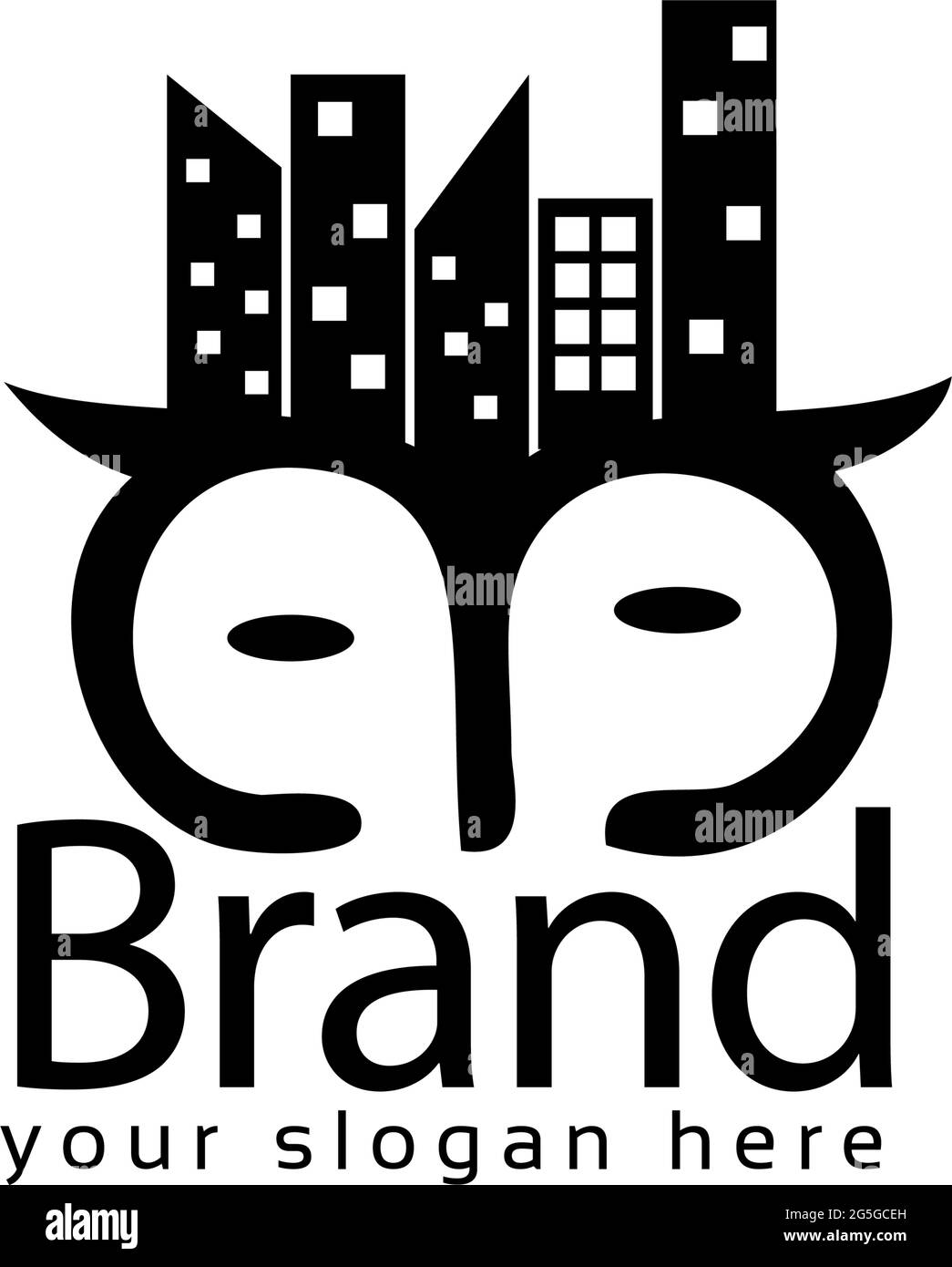 Logo della casa. design piatto. Logo vettoriale Illustrazione Vettoriale