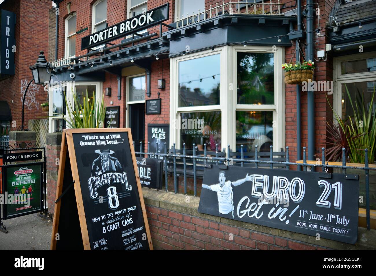 Porter Brook Pub Ecclesall Road Sheffield Foto Stock