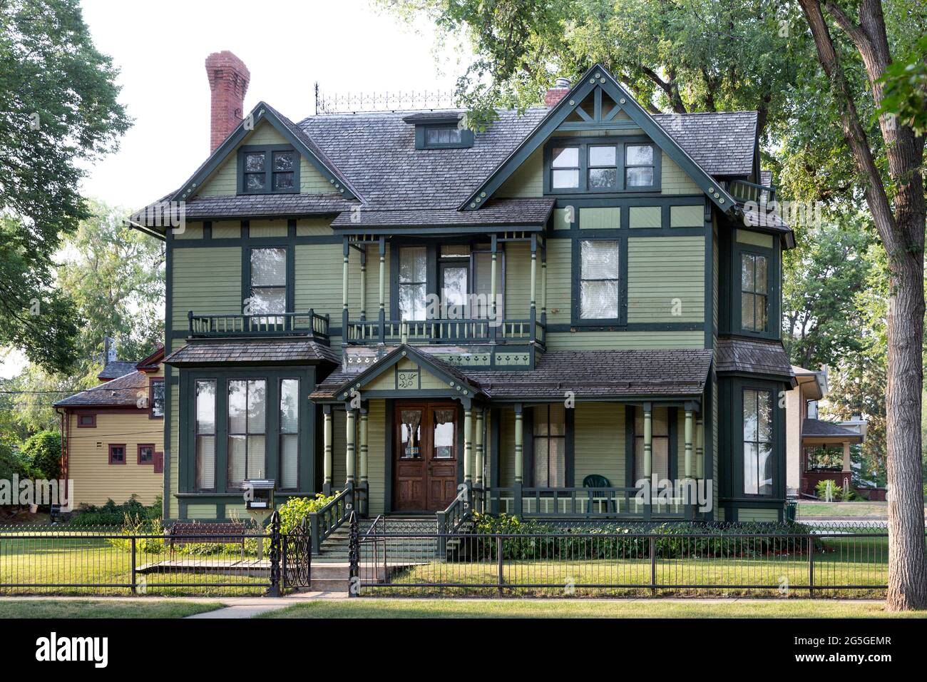 1884 Casa vittoriana fu la residenza dei Governatori del North Dakota a Bismarck dal 1893 al 1960. ASA Fisher era il proprietario originale e successivamente vendette t Foto Stock