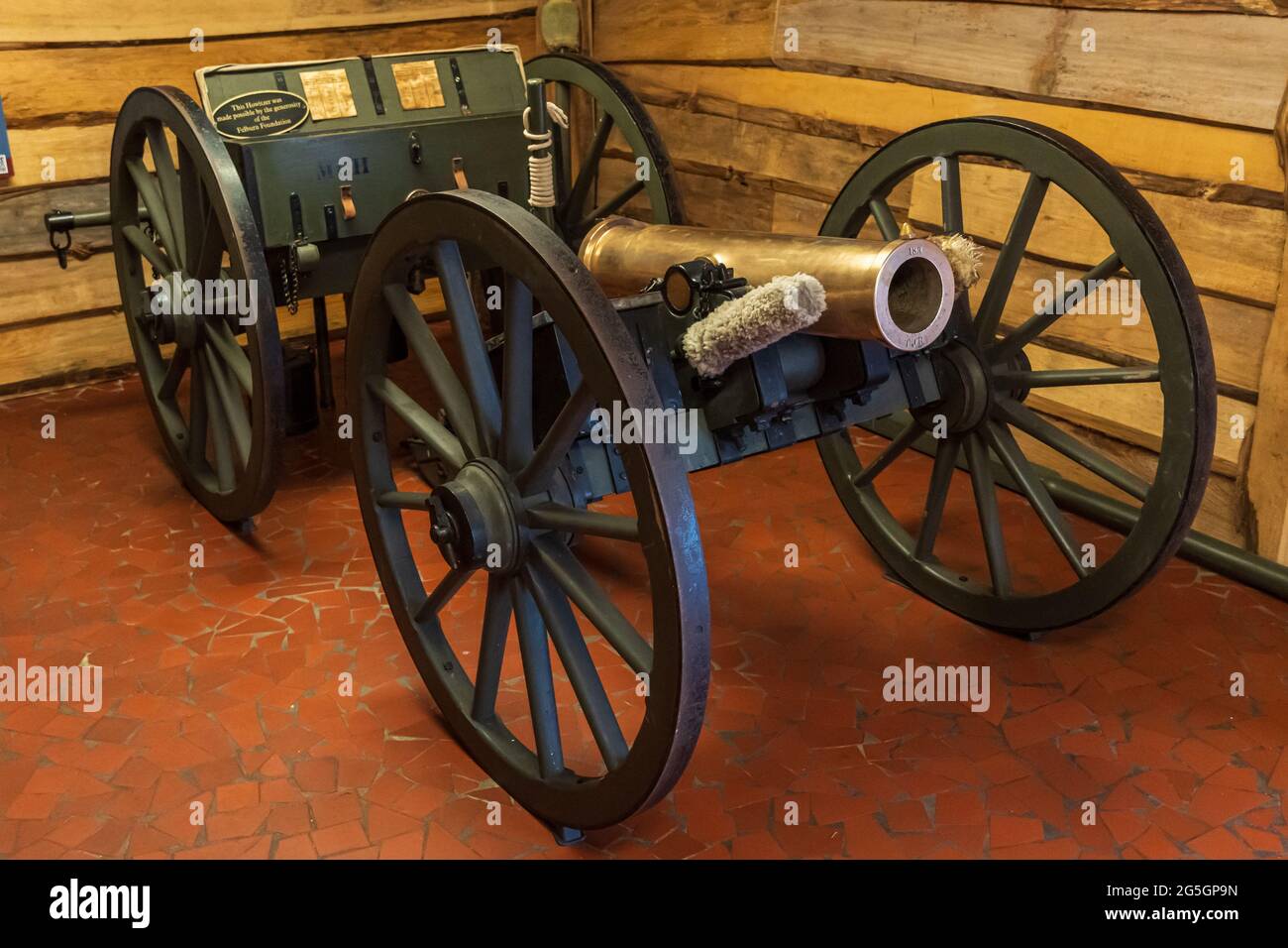 M1841 cannone howitzer di montagna, utilizzato dall'esercito degli Stati Uniti a metà del 19 ° secolo - Ocala, Florida, USA Foto Stock