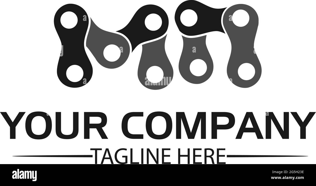Letter MN, Logo Letter MN e chain. Logo formato da catena Illustrazione Vettoriale