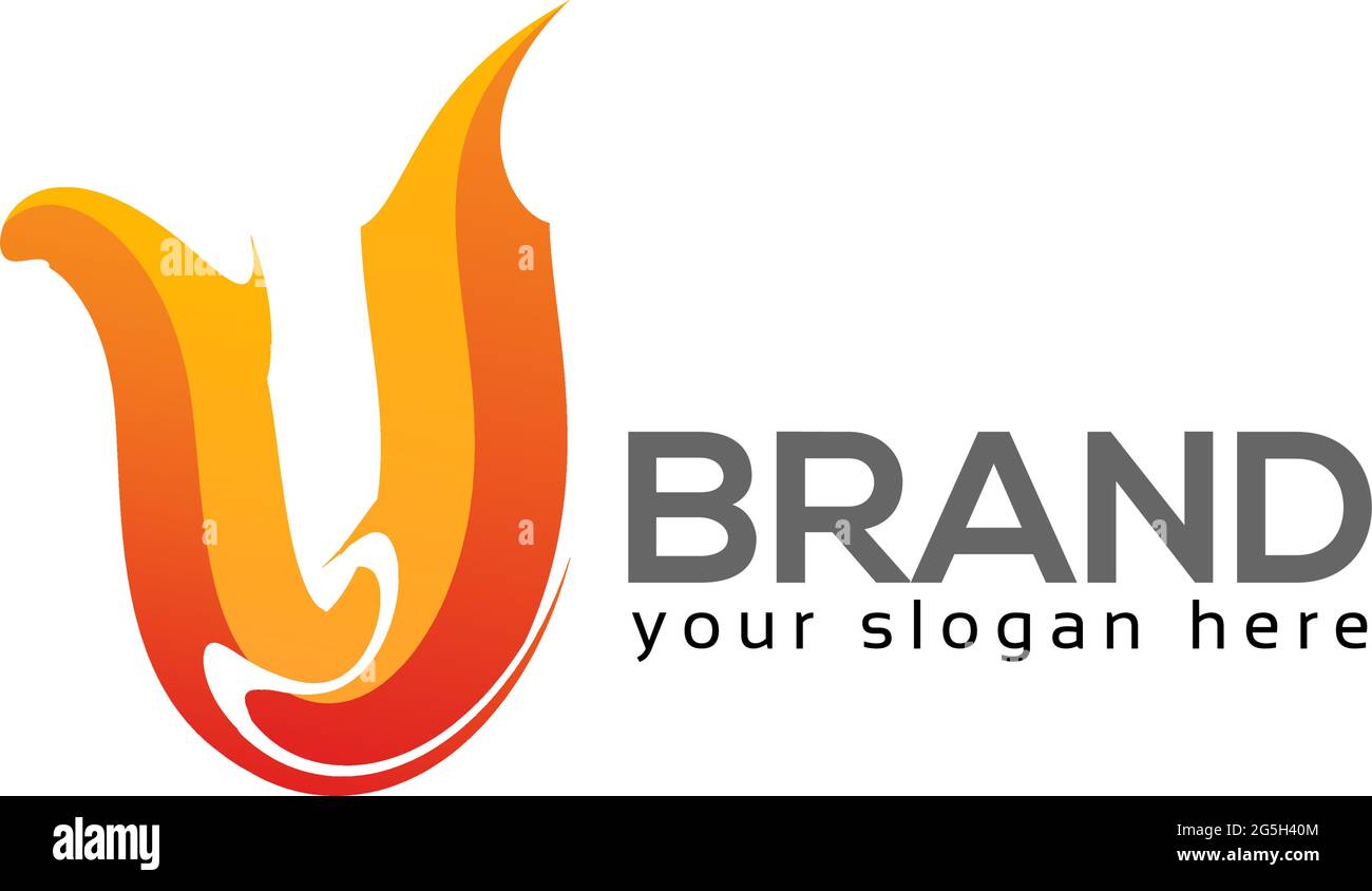 Lettera U, elemento di design del logo Illustrazione Vettoriale