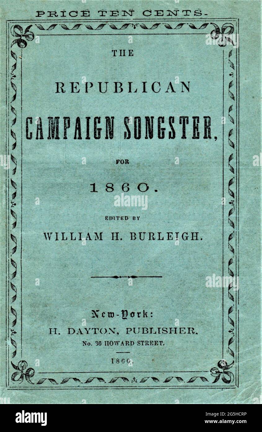 Campagna Repubblicana Songster o 1860 Foto Stock