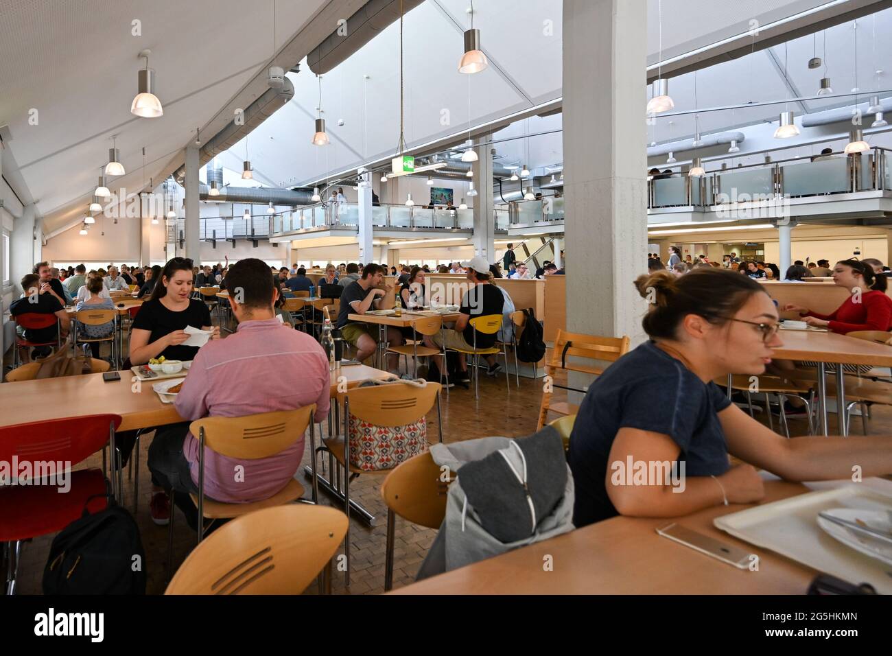 Mensa dell'Università Heinrich Heine di Duesseldorf Foto Stock