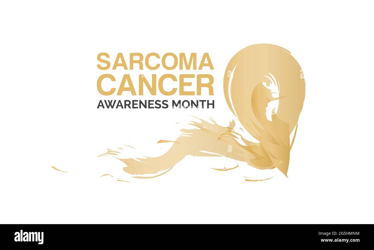 Sarcoma concetto di banner del mese della consapevolezza del cancro osservato ogni luglio. Sfondo del cancro di sarcoma, Banner, Poster, modello di campagna di consapevolezza della scheda. Illustrazione Vettoriale
