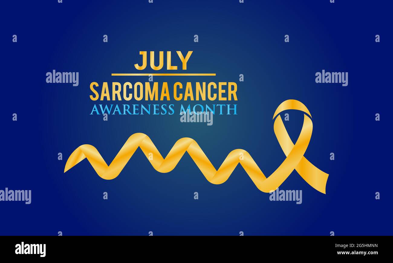 Sarcoma concetto di banner del mese della consapevolezza del cancro osservato ogni luglio. Sfondo del cancro di sarcoma, Banner, Poster, modello di campagna di consapevolezza della scheda. Illustrazione Vettoriale
