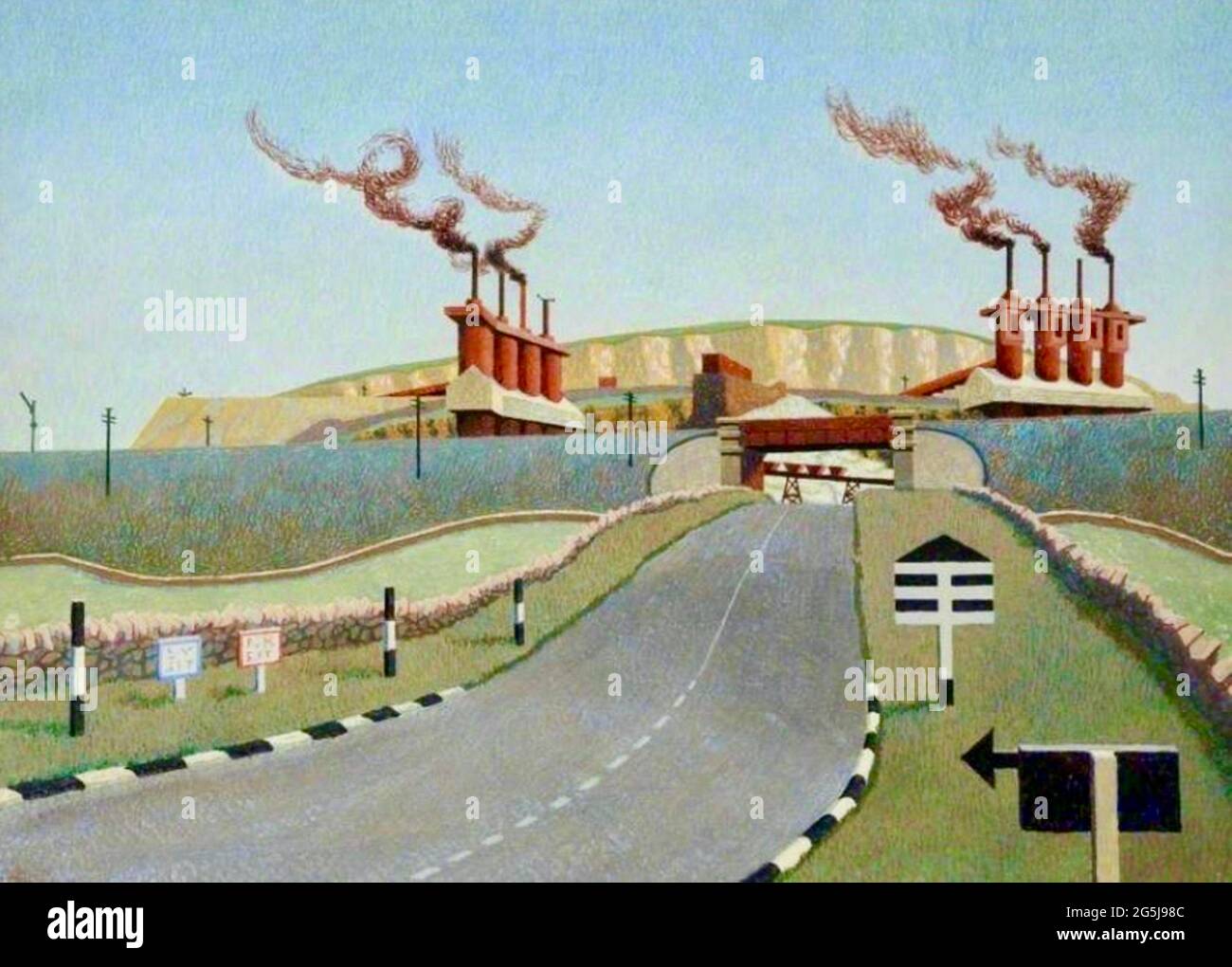 Opera d'arte di Edward Wadsworth intitolata Top of the World Foto Stock