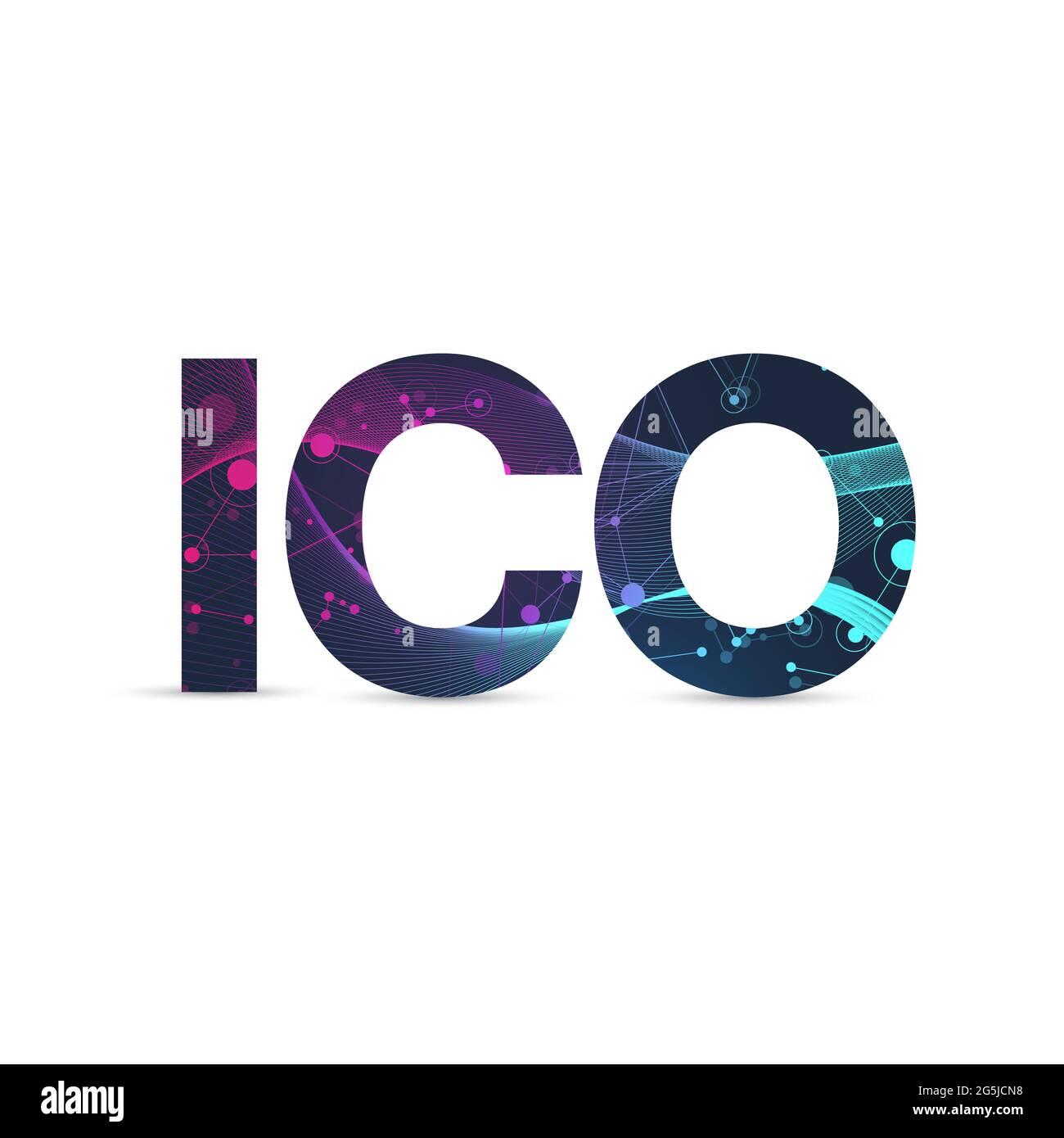 ICO primo moneta che offre banner web infografica. Primo poster promozionale con la mappa del mondo. Cryptocurrency e-commerce texture conceptStartup Foto Stock