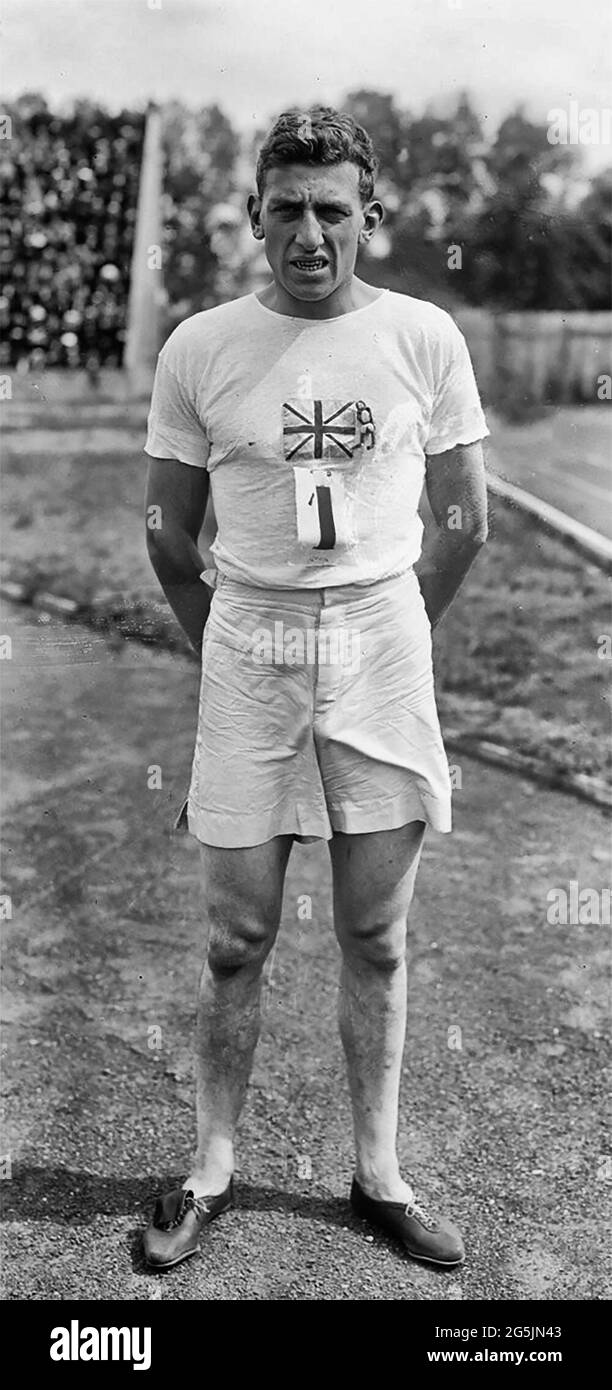 Harold Abrahams nel giugno 1921. Vincitore di 100 metri DASH nelle Olimpiadi del 1924 Foto Stock